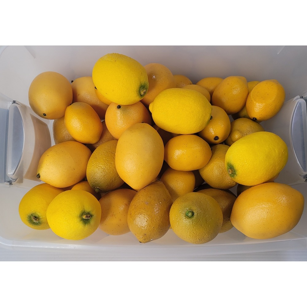 Fake Faux Lemons Bulk Set Yellow Artificial Fruit Home Decor Decor Props - Picture 2 of 6